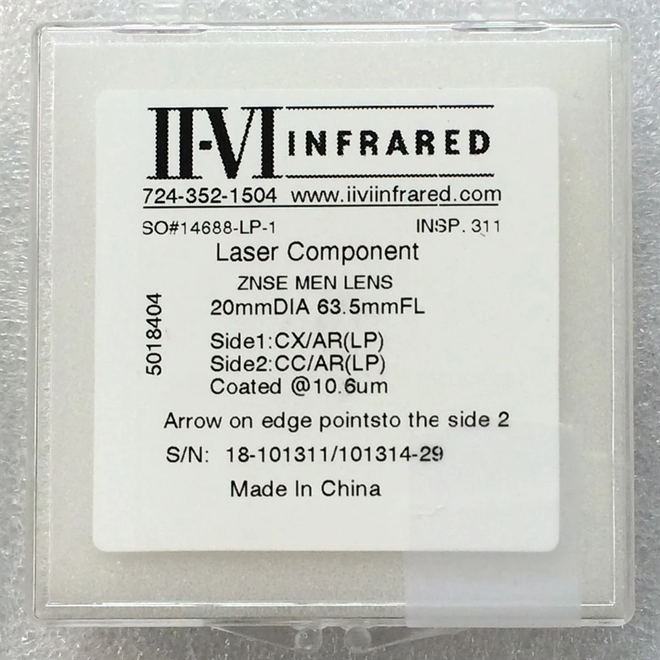 II-VI 20mm Diameter 50.8mm/ 63.5mm/ 101.6mm Focus Lens